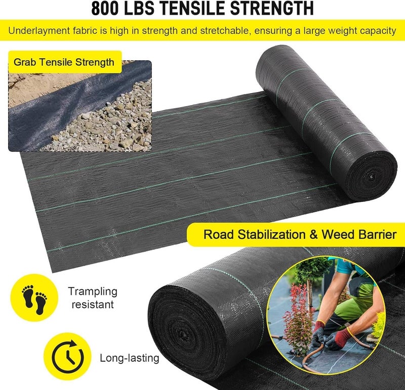 forimo Driveway Fabric, 13x150 ft Road Fabric Commercial Weed Barrier Fabric, Landscape Fabric Heavy Duty 3.5OZ French Drain Fabric for Erosion Control,Landscape Fabric,Weed Barrier,Construction Projects - Image 5